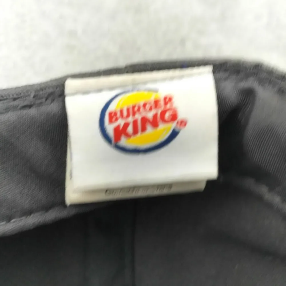 Burger King Hat Baseball Cap Men's Adjustable Gray Red Logo Promotional